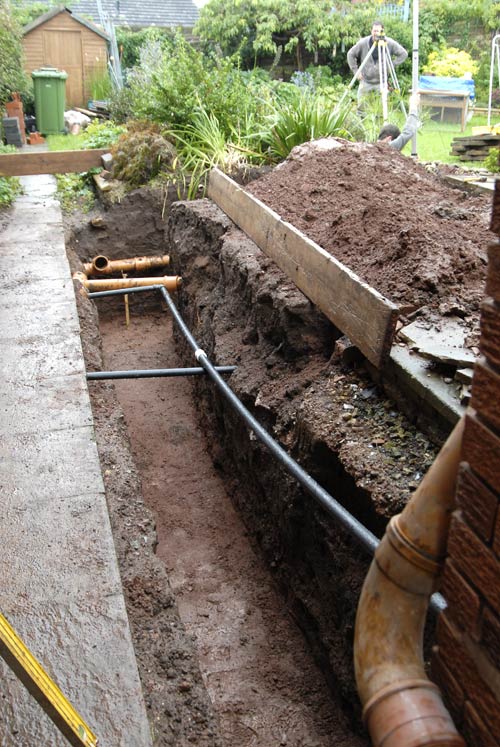 footing concrete trench