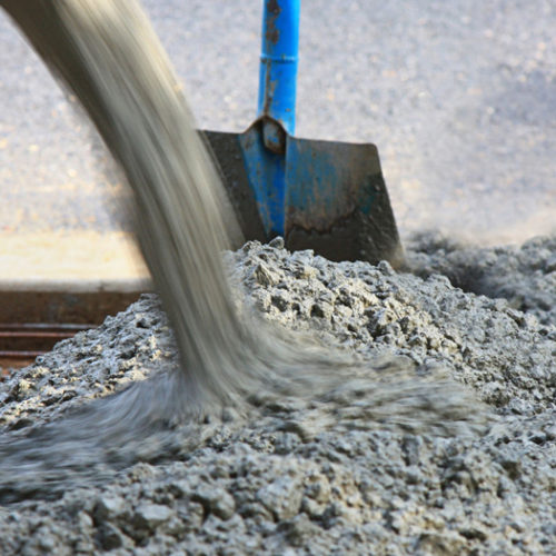 Concrete being poured